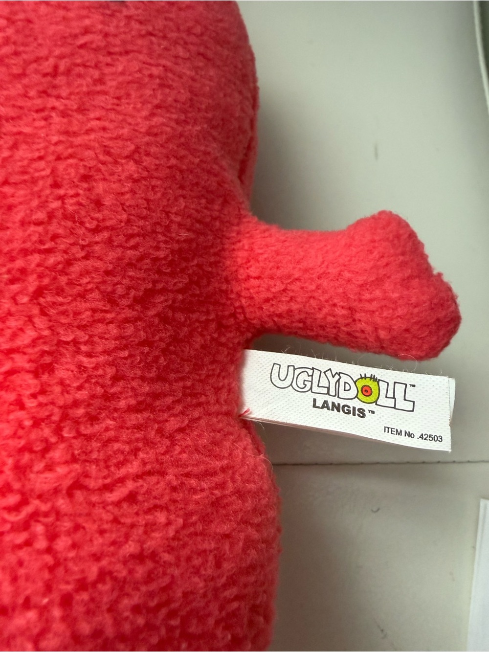 Red Three-Eyed Plush Monster Doll - Picture 2 of 5
